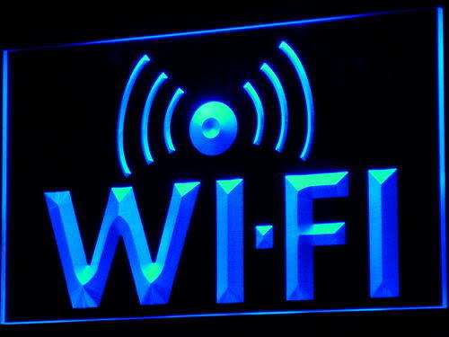 Wi-Fi Internet Access Cafe LED Neon Light Sign